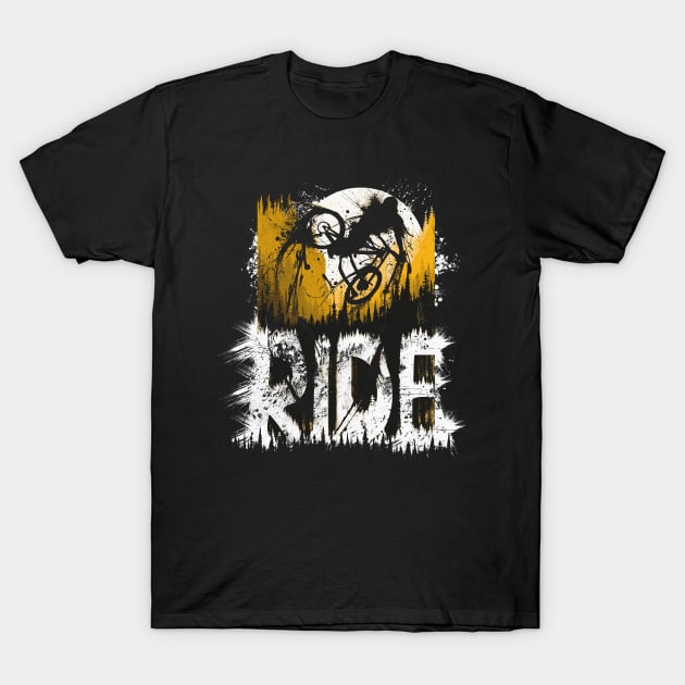 MTB Yella Art T-Shirt by OneRedFox